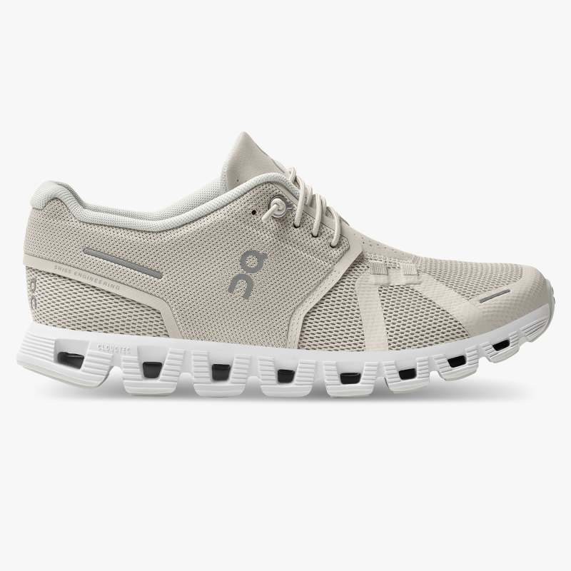 On Running Cloud Shoes Women's Cloud 5-Pearl | White