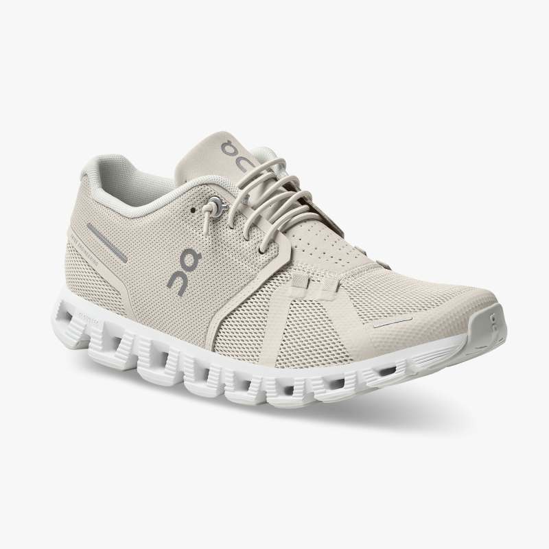 On Running Cloud Shoes Women's Cloud 5-Pearl | White