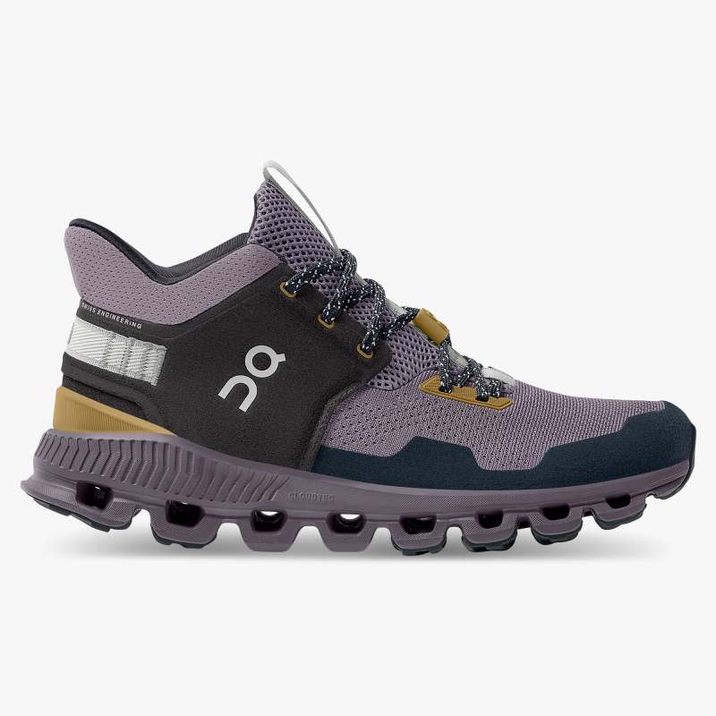 On Running Cloud Shoes Women's Cloud Hi Edge-Pebble | Lilac - Click Image to Close