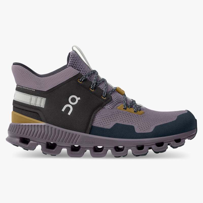 On Running Cloud Shoes Men's Cloud Hi Edge-Pebble | Lilac - Click Image to Close