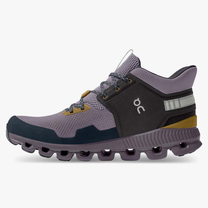 On Running Cloud Shoes Men's Cloud Hi Edge-Pebble | Lilac - Click Image to Close