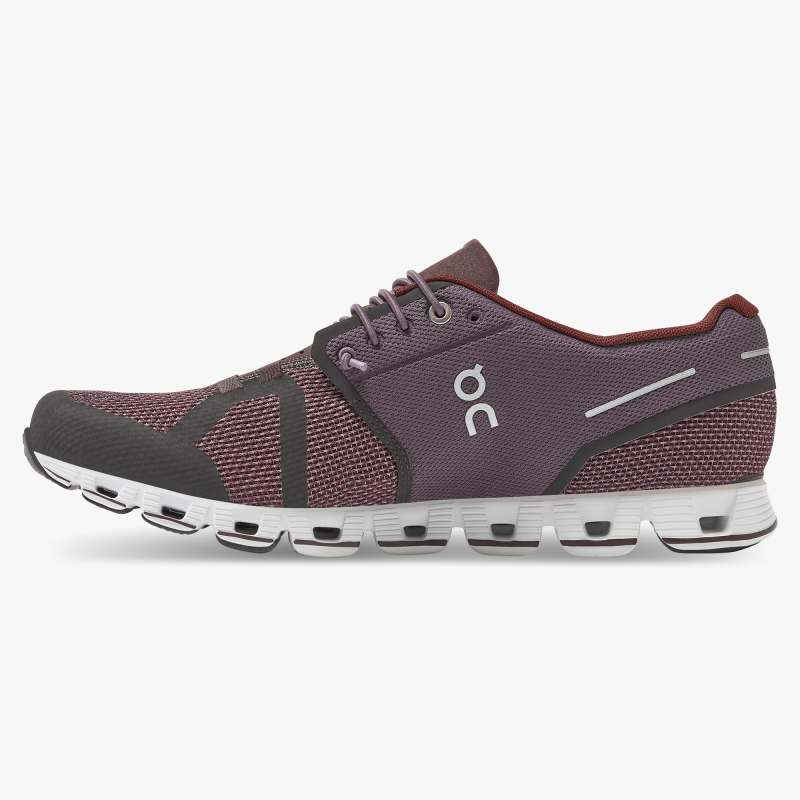 On Running Cloud Shoes Men's Cloud-Pebble | Raisin - Click Image to Close