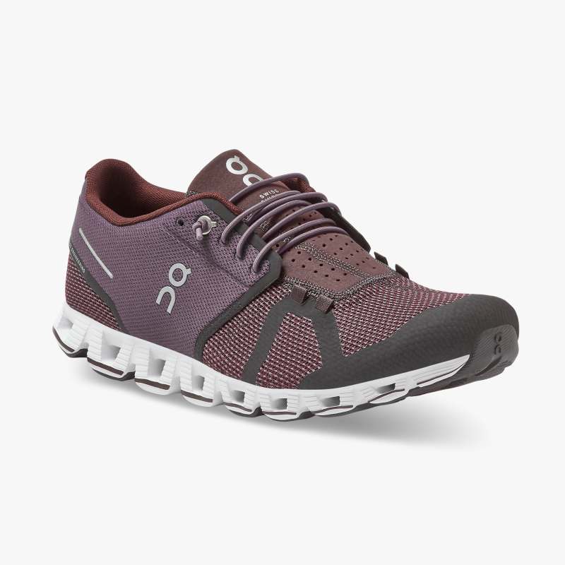 On Running Cloud Shoes Men's Cloud-Pebble | Raisin - Click Image to Close