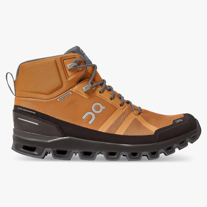 On Running Cloud Shoes Men's Cloudrock Waterproof-Pecan | Brown