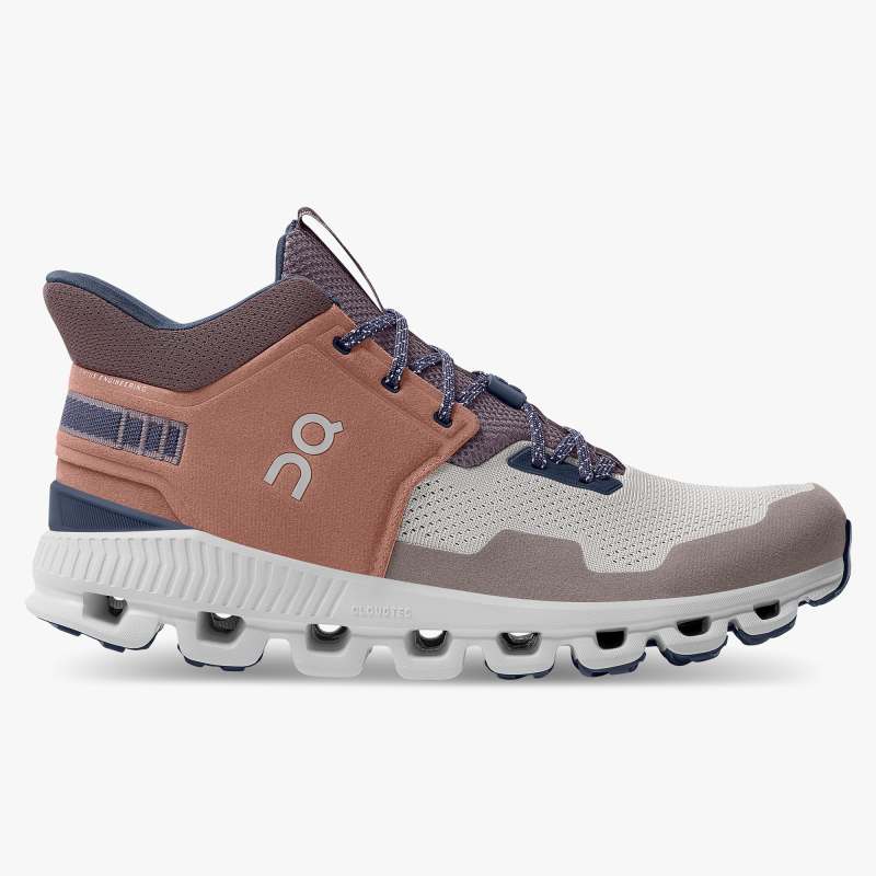 On Running Cloud Shoes Men's Cloud Hi Edge-Pecan | Clay - Click Image to Close