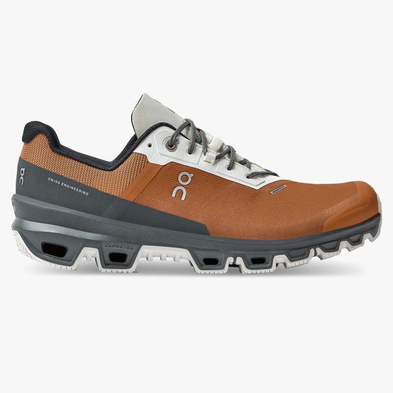 On Running Cloud Shoes Men's Cloudventure Waterproof-Pecan | Lea