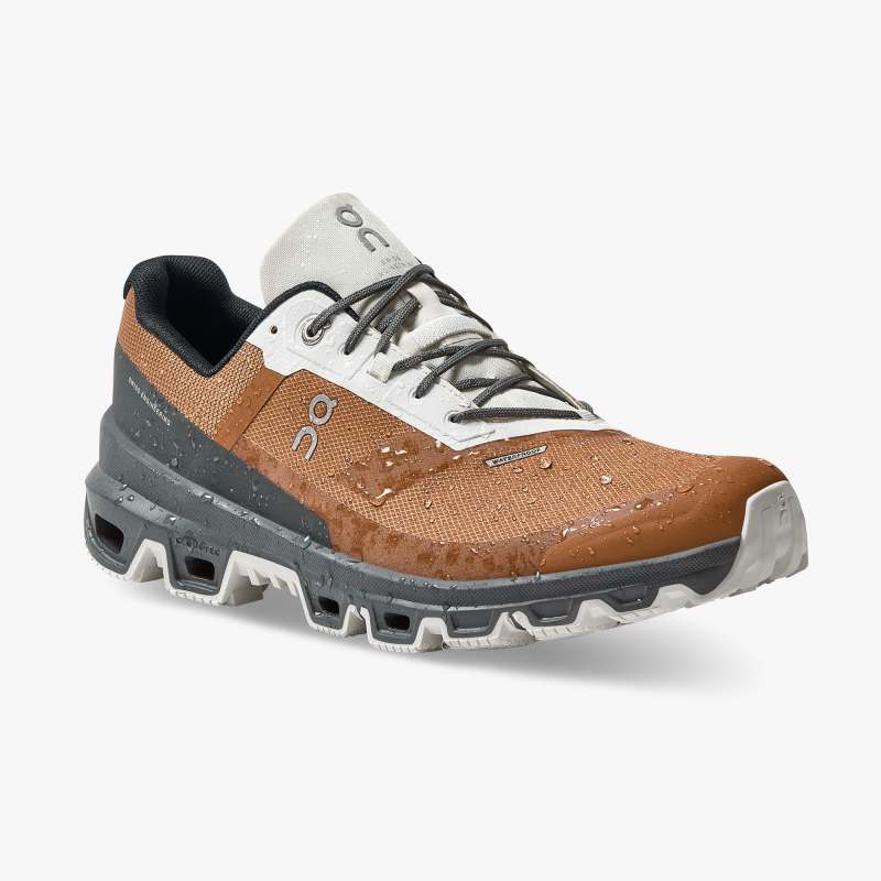 On Running Cloud Shoes Men's Cloudventure Waterproof-Pecan | Lea