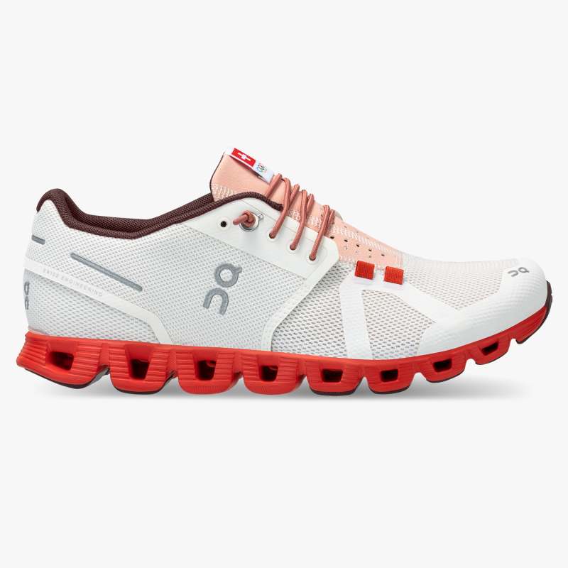 On Running Cloud Shoes Women's Cloud Swiss Olympic-Red | White