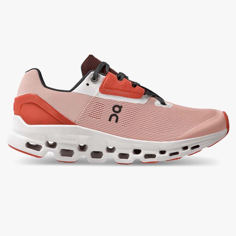 On Running Cloud Shoes Men's Cloudstratus-Rose | Red