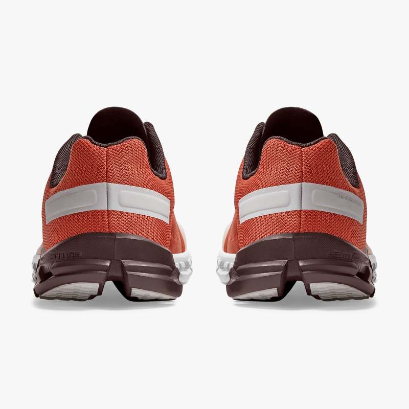 On Running Cloud Shoes Women's Cloudflow-Rust | White - Click Image to Close