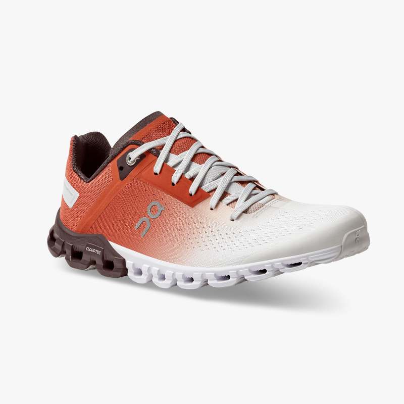 On Running Cloud Shoes Women's Cloudflow-Rust | White - Click Image to Close