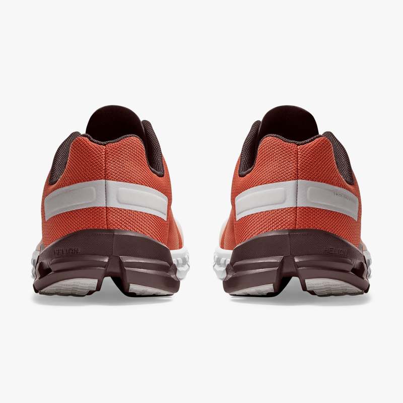 On Running Cloud Shoes Men's Cloudflow-Rust | White - Click Image to Close