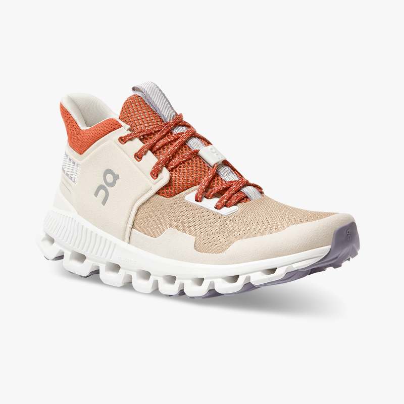 On Running Cloud Shoes Women's Cloud Hi Edge-Sand | Pearl - Click Image to Close