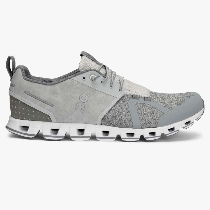 On Running Cloud Shoes Men's Cloud Terry-Silver - Click Image to Close