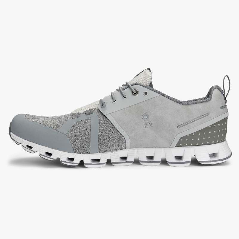 On Running Cloud Shoes Men's Cloud Terry-Silver - Click Image to Close