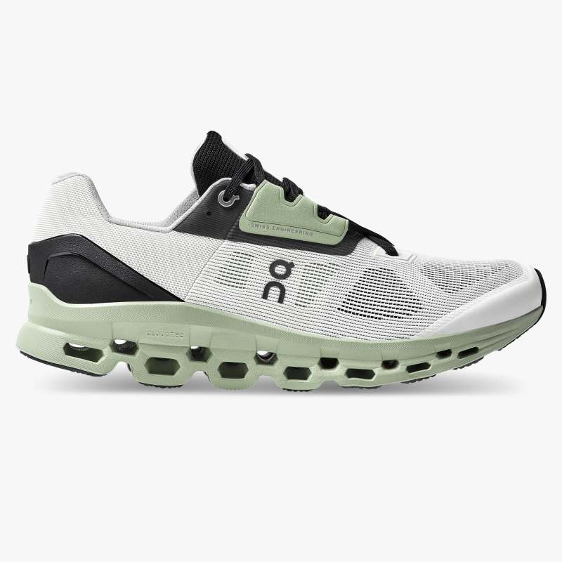 On Running Cloud Shoes Men's Cloudstratus-White | Black