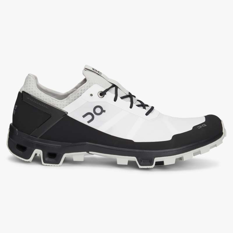 On Running Cloud Shoes Men's Cloudventure Peak-White | Black - Click Image to Close