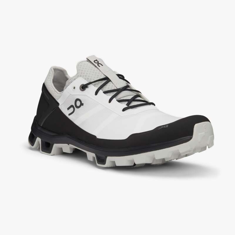 On Running Cloud Shoes Men's Cloudventure Peak-White | Black - Click Image to Close