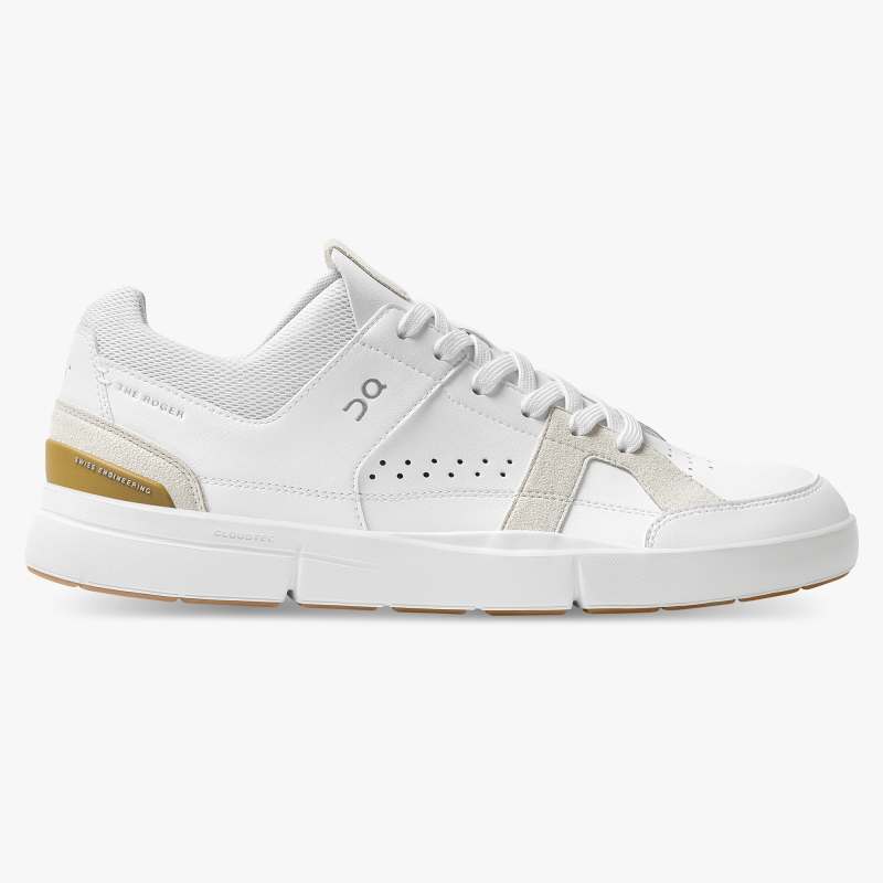 On Running Cloud Shoes Men's THE ROGER Clubhouse-White | Bronze