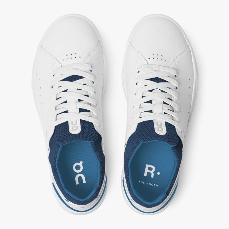 On Running Cloud Shoes Men's THE ROGER Advantage-White | Cobalt