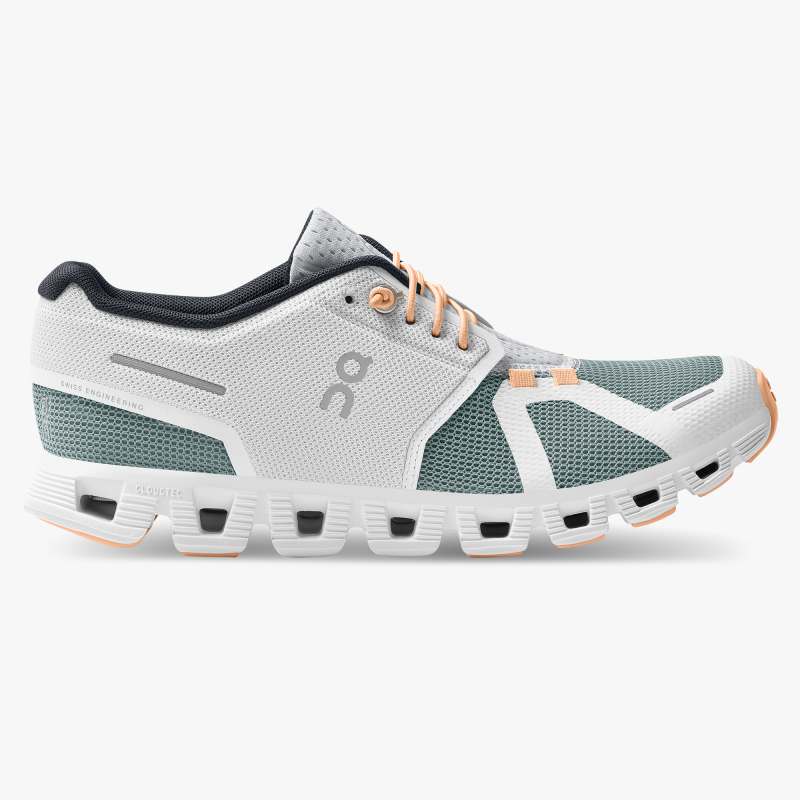 On Running Cloud Shoes Men's Cloud 5 Push-White | Cobble