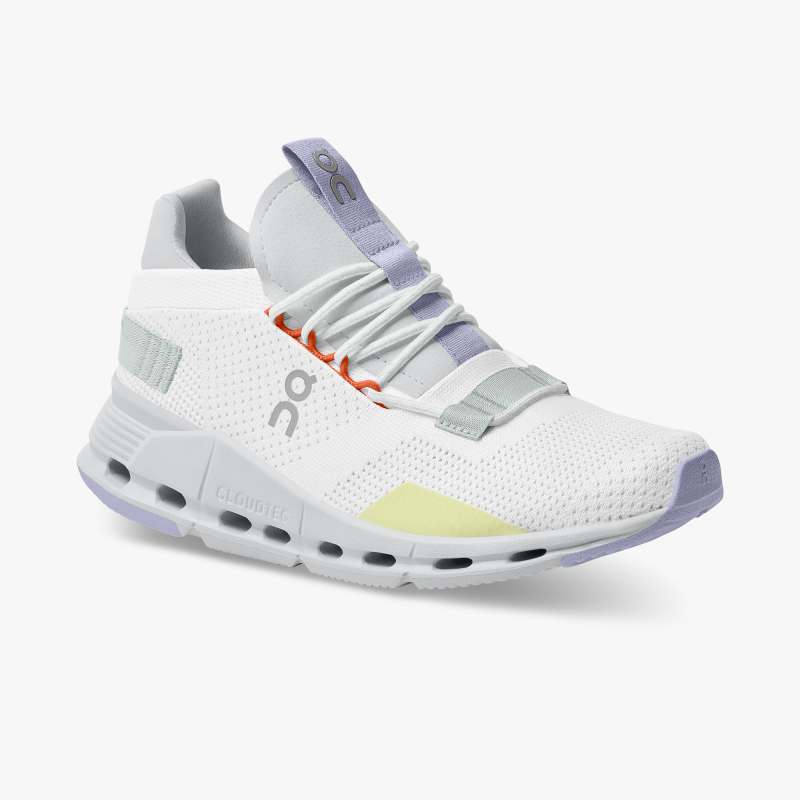 On Running Cloud Shoes Women's Cloudnova-White | Glacier