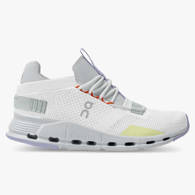 On Running Cloud Shoes Men's Cloudnova-White | Glacier