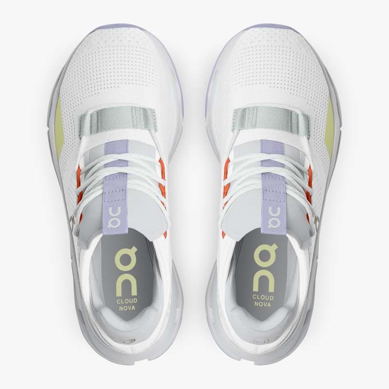 On Running Cloud Shoes Men's Cloudnova-White | Glacier