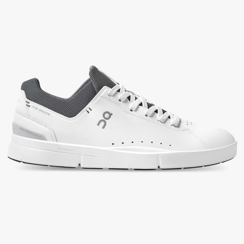 On Running Cloud Shoes Men's THE ROGER Advantage-White | Rock - Click Image to Close