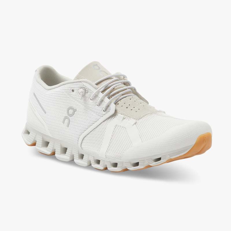 On Running Cloud Shoes Men's Cloud-White | Sand - Click Image to Close